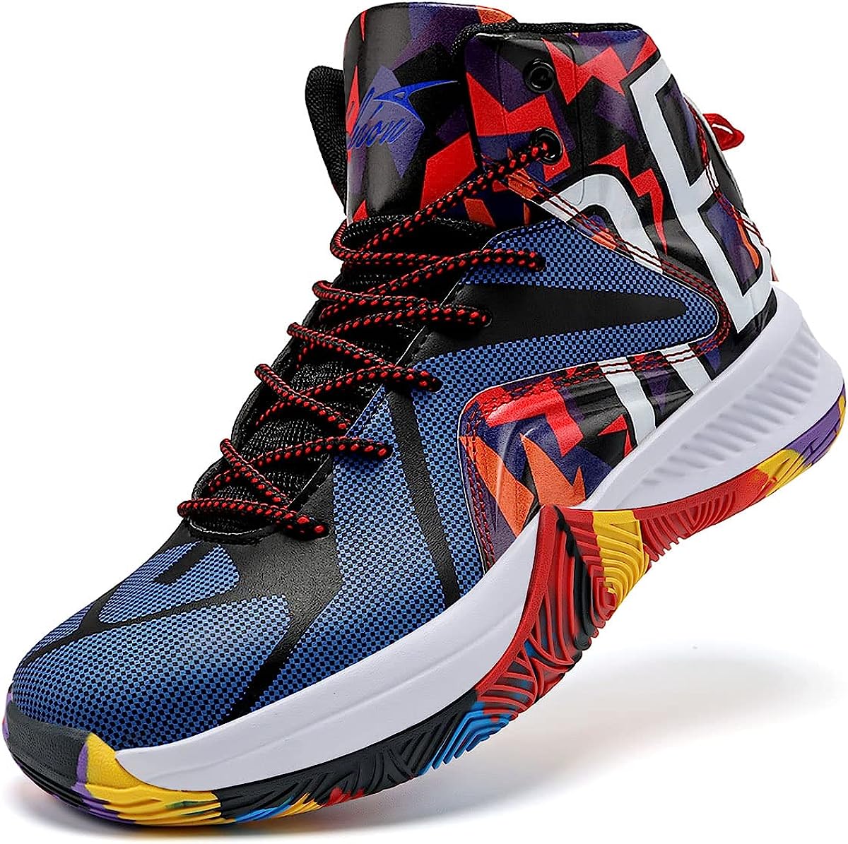 ASHION Kids Basketball Shoes Youth Mid-Top Sneakers [...]