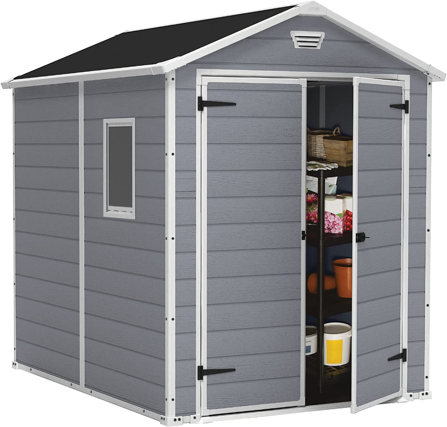 Keter Manor 6x8 Resin Outdoor Storage Shed Kit-Perfect [...]
