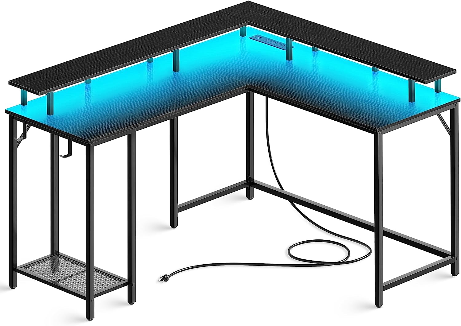 SUPERJARE L Shaped Gaming Desk with Power Outlets & [...]