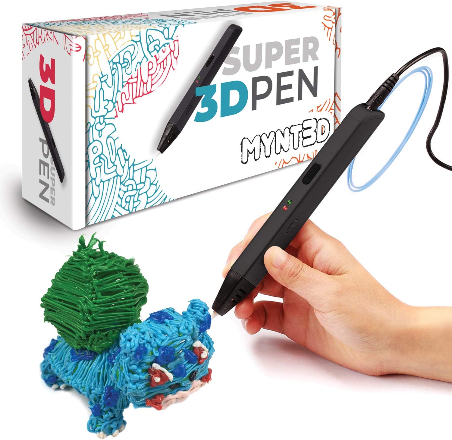 MYNT3D Super 3D Pen, 1.75mm ABS and PLA Compatible 3D [...]