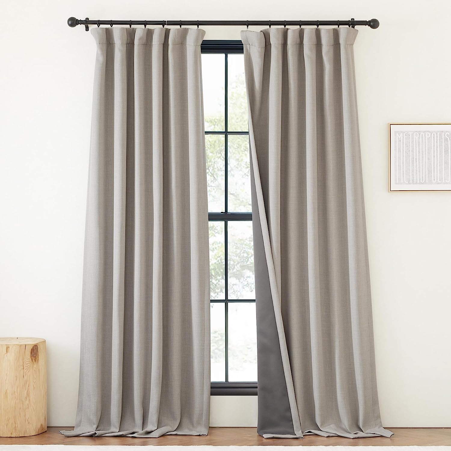 NICETOWN Faux Linen 100% Blackout Curtains 96 inches [...]