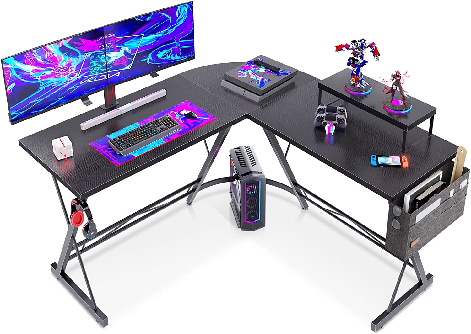 Casaottima L Shaped Gaming Desk, Home Office Desk with [...]