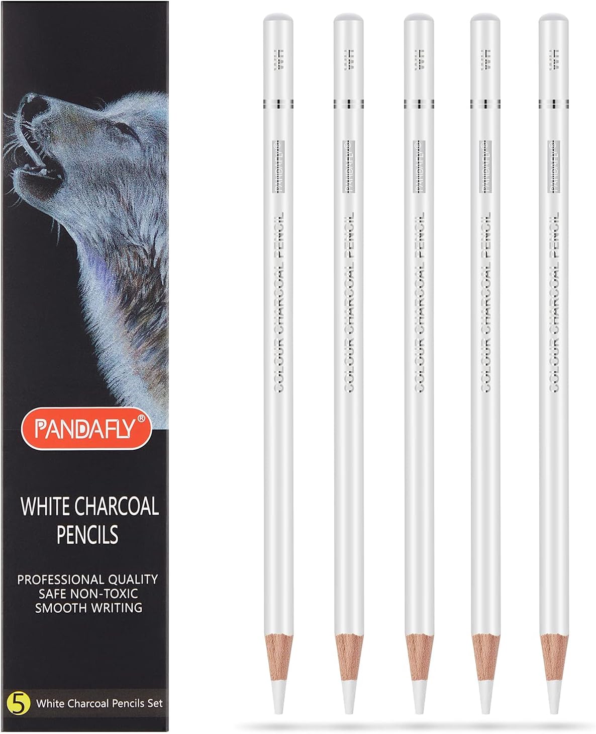 PANDAFLY White Charcoal Pencils Drawing Set, [...]