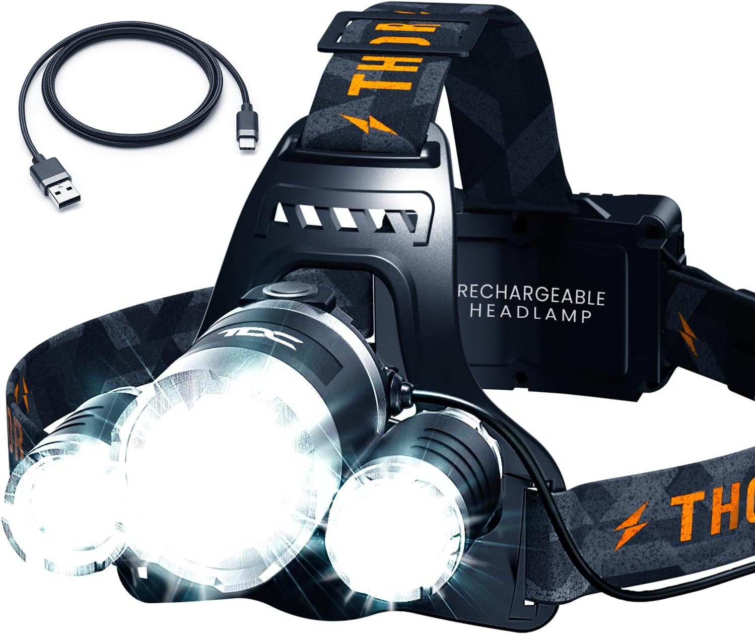 TDC Headlamp Rechargeable - Head Lamp Led Rechargeable [...]