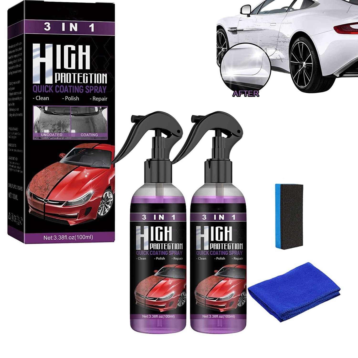 2PCS 3 in 1 high Protection Quick Coating Spray, Fast [...]