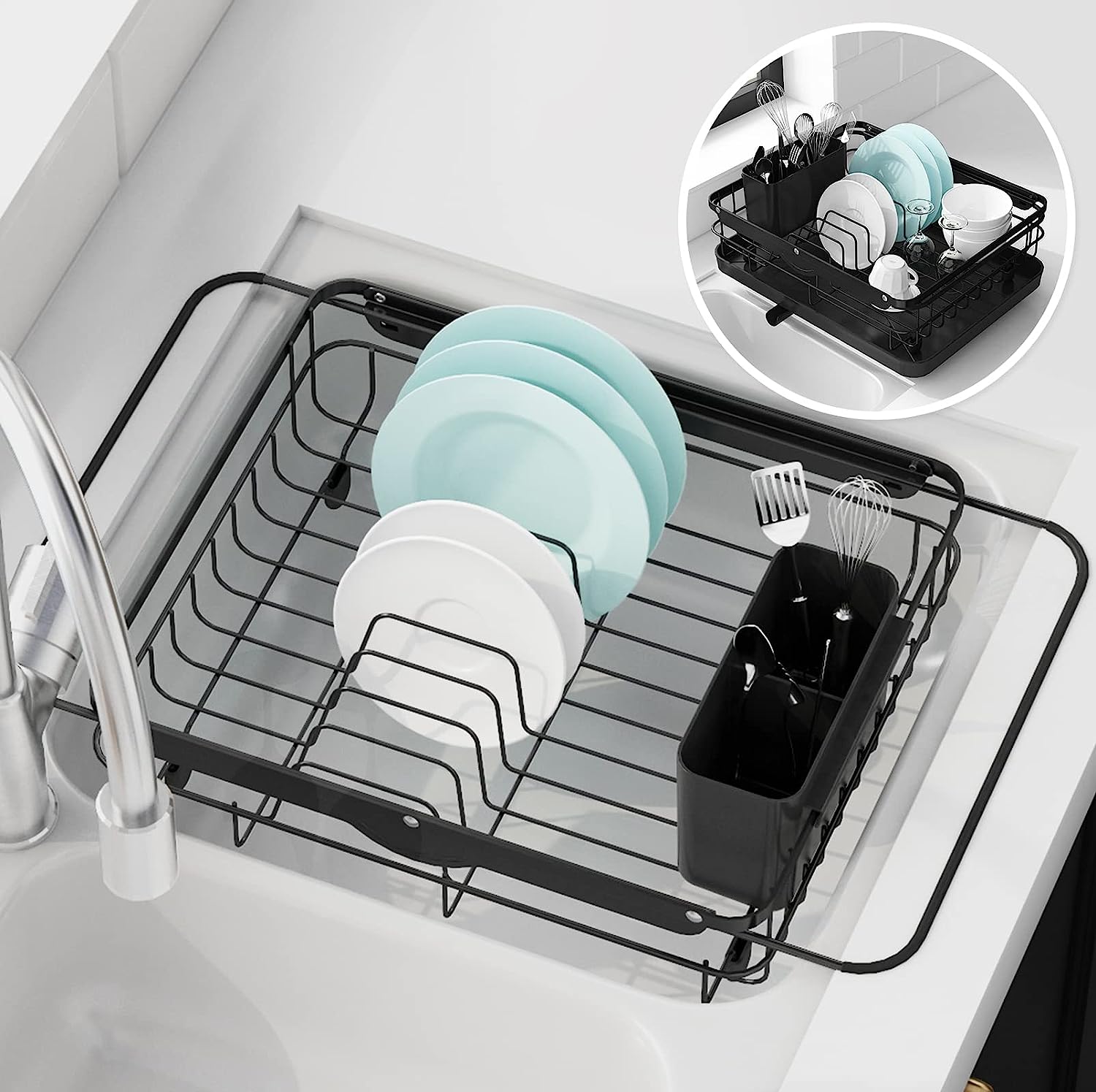 Kitsure Dish Drying Rack in Sink - Dual-Use for [...]