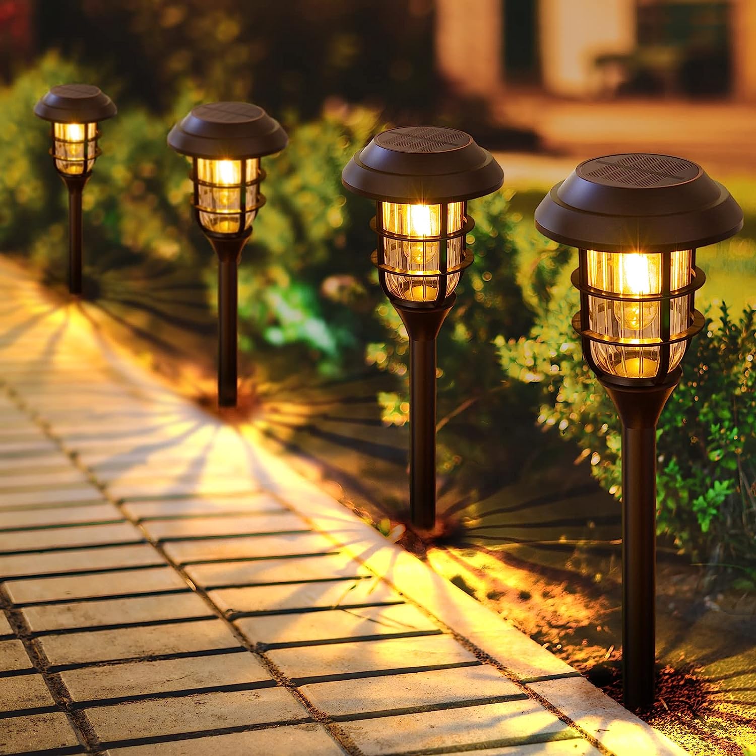 LETMY Solar Pathway Lights Outdoor, 8 Pack Bright [...]