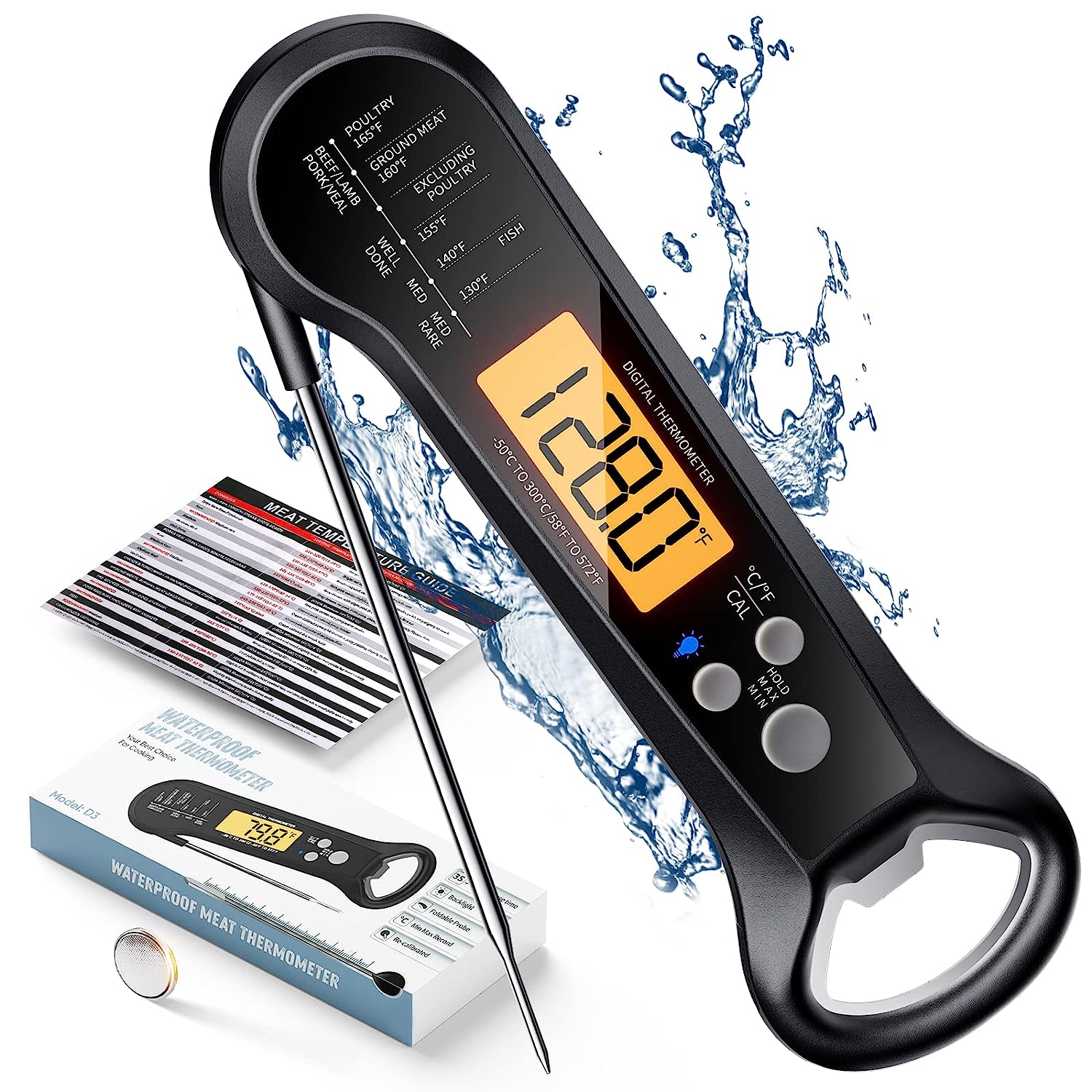 Meat Thermometer Digital, Waterproof Instant Read Meat [...]
