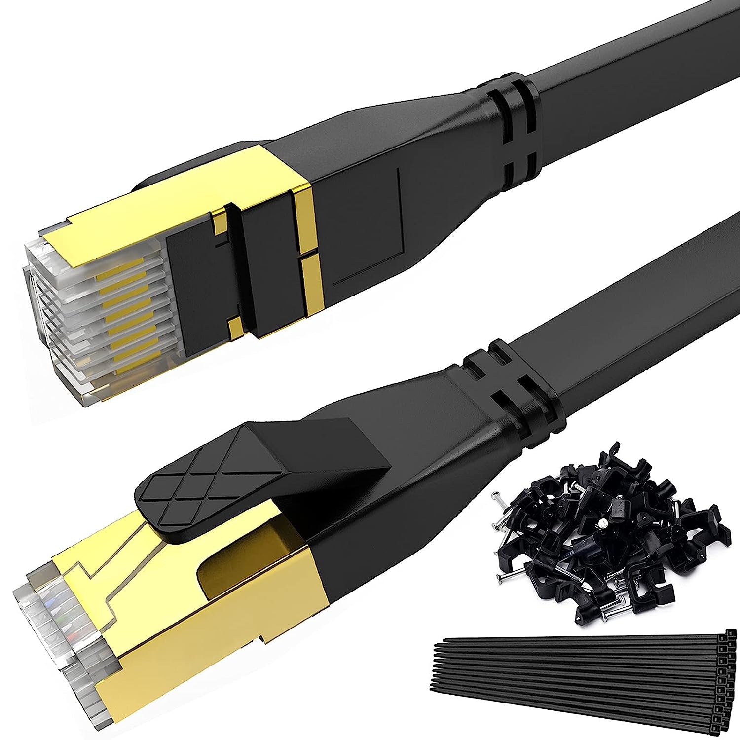 VMUND Cat 8 Ethernet Cable 50 Ft, High Speed Cat8 Flat [...]