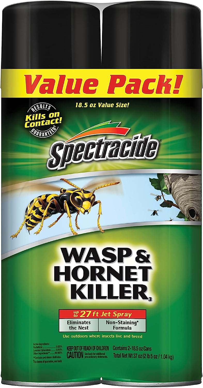 Spectracide Wasp & Hornet Killer, 18.5 Ounces, Twin Pack