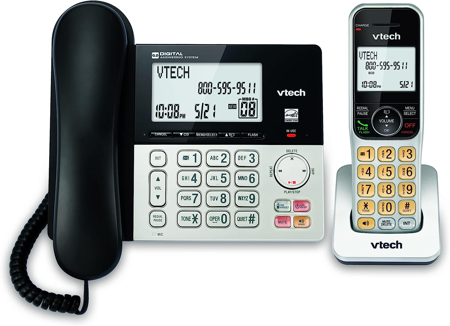 VTECH VG208 DECT 6.0 Corded/Cordless Phone for Home [...]