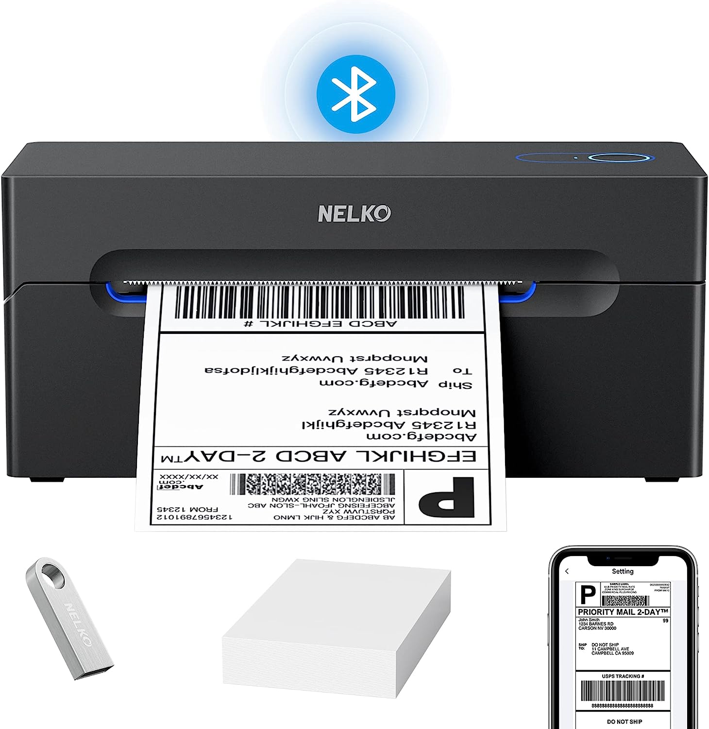Nelko Bluetooth Thermal Shipping Label Printer, [...]