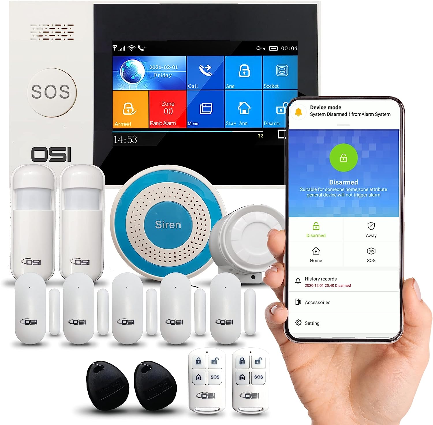 【OSI Wireless WiFi Smart Home Security DIY Alarm [...]