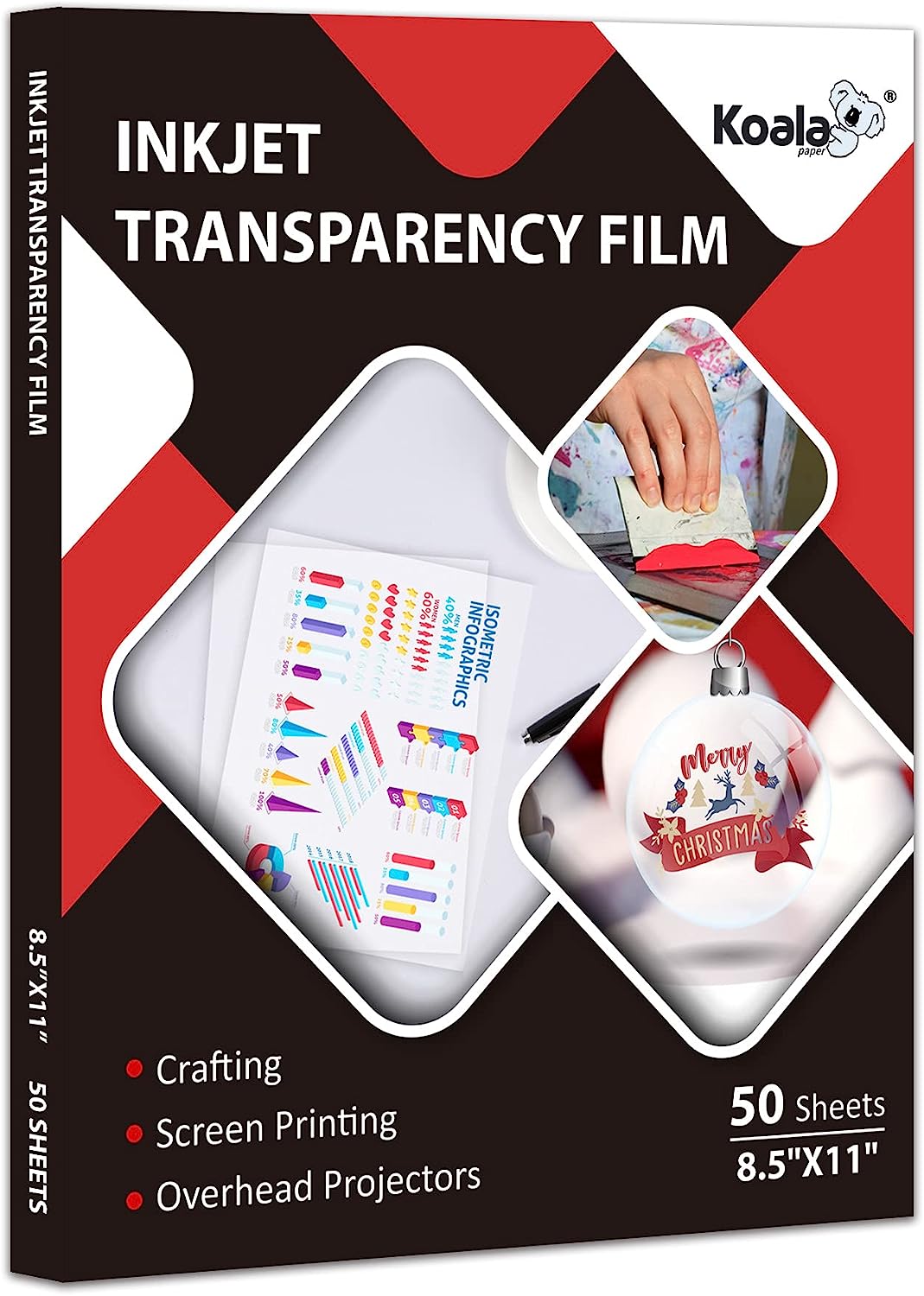 Koala Inkjet Transparency Film 50 Sheets 100% Clear [...]