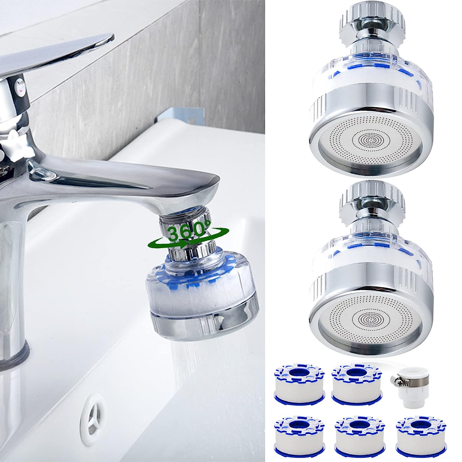 Sink Water Filter Faucet, Faucet Filter, 360° Rotating [...]