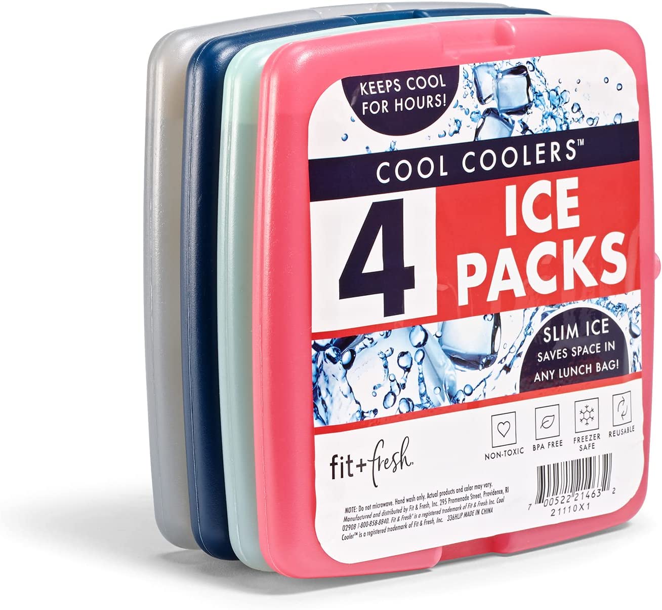 Fit + Fresh Cool Coolers Slim, Reusable Ice Packs for [...]