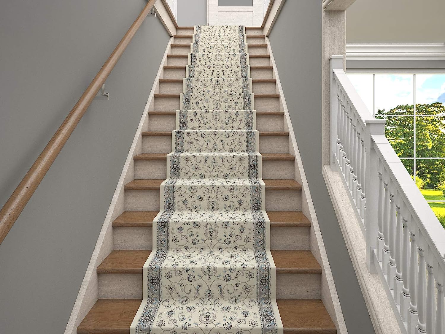 25' Stair Runner Rugs - Luxury Bergama Collection [...]