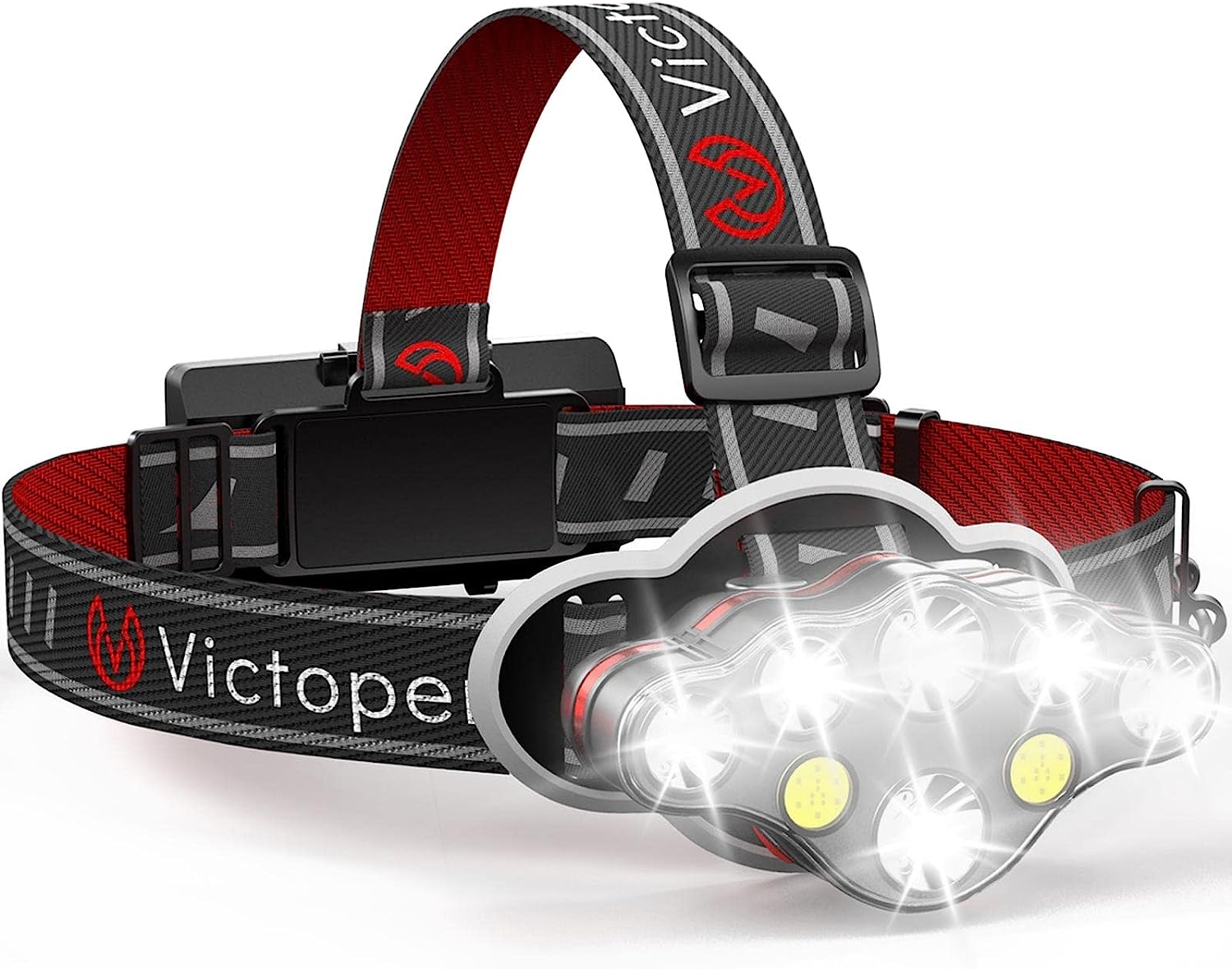 Victoper Rechargeable Headlamp, 8 LED 18000 High Lumen [...]
