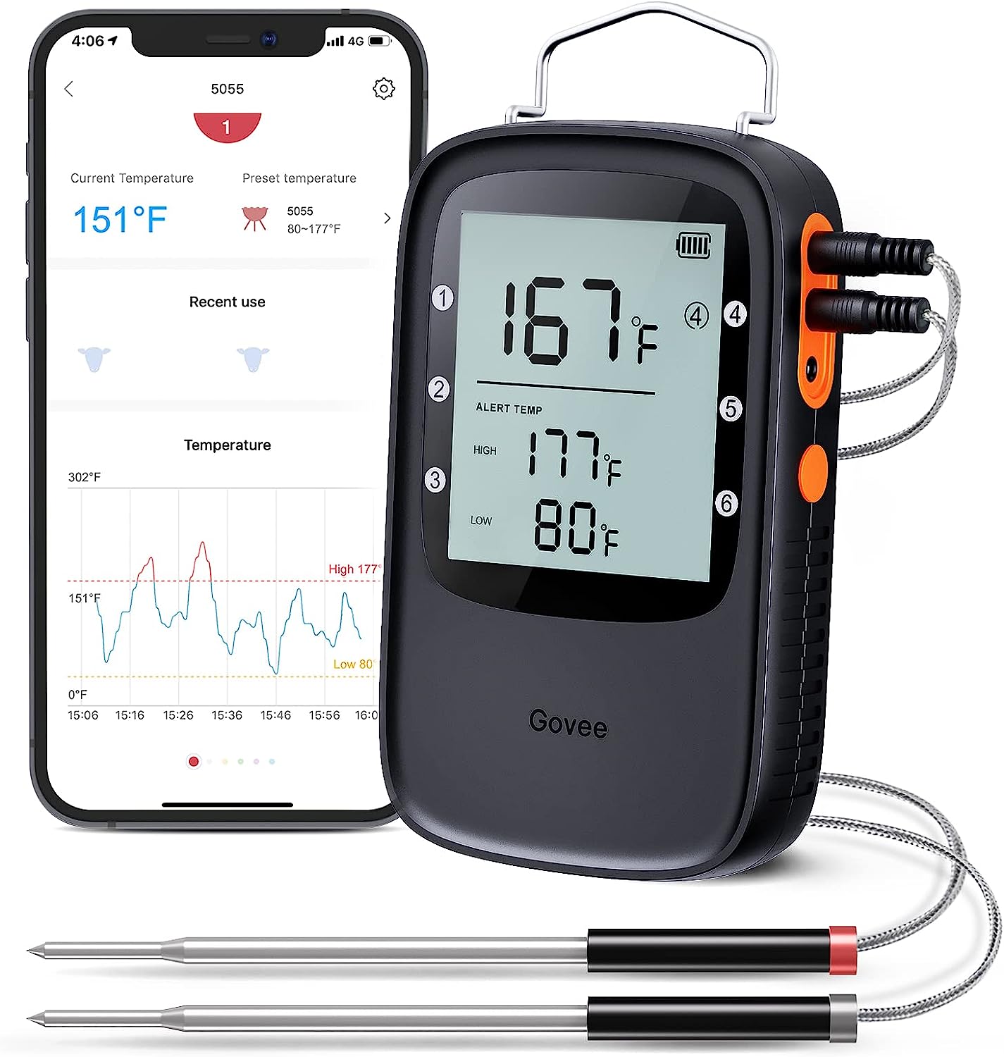 Govee Bluetooth Meat Thermometer, Wireless Meat [...]