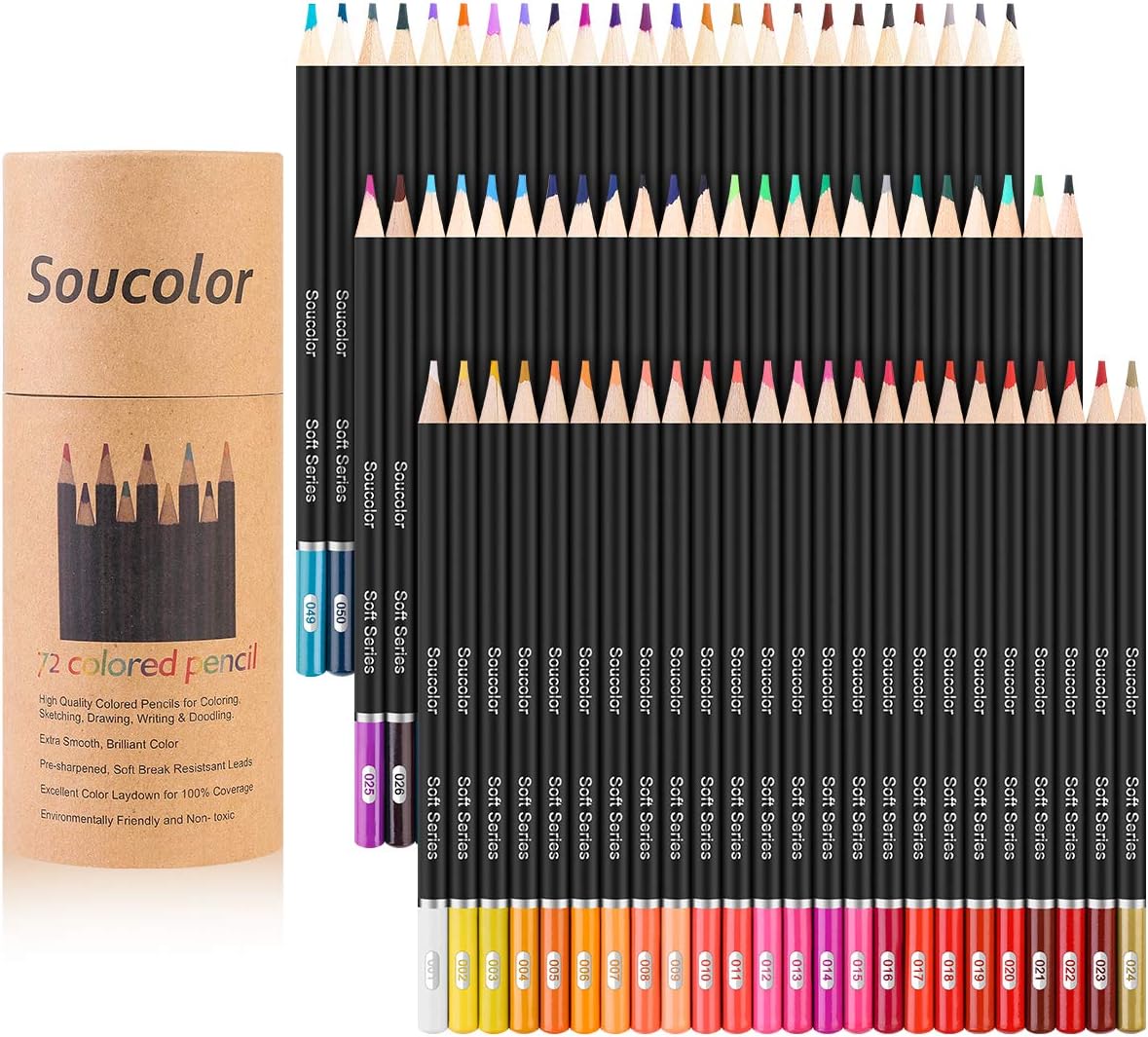 Soucolor 72-Color Colored Pencils for Adult Coloring [...]