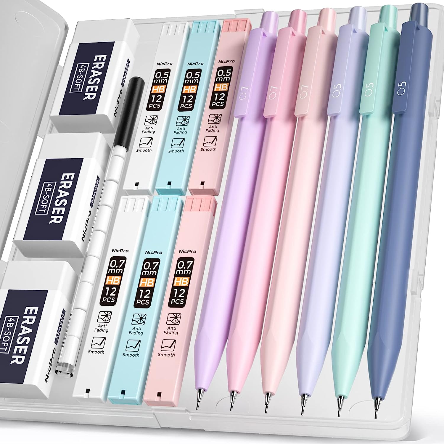 Nicpro 6PCS Pastel Mechanical Pencil Set, Cute [...]
