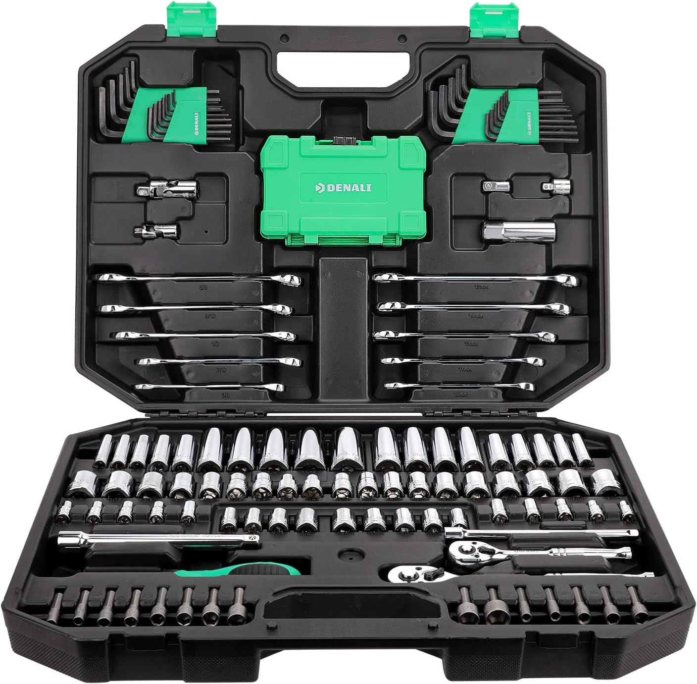Amazon Brand - Denali 142-Piece Mechanics Tool Kit and [...]
