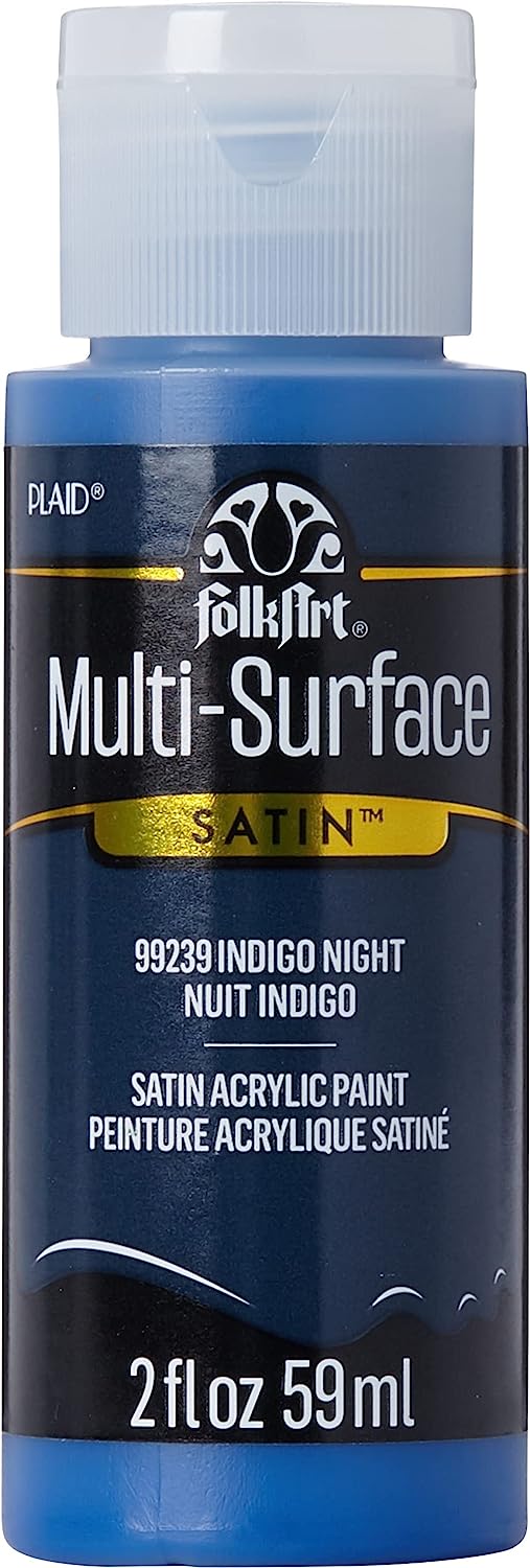 FolkArt Multi-Surface Paint, 2 oz, Indigo Night 2 Fl Oz