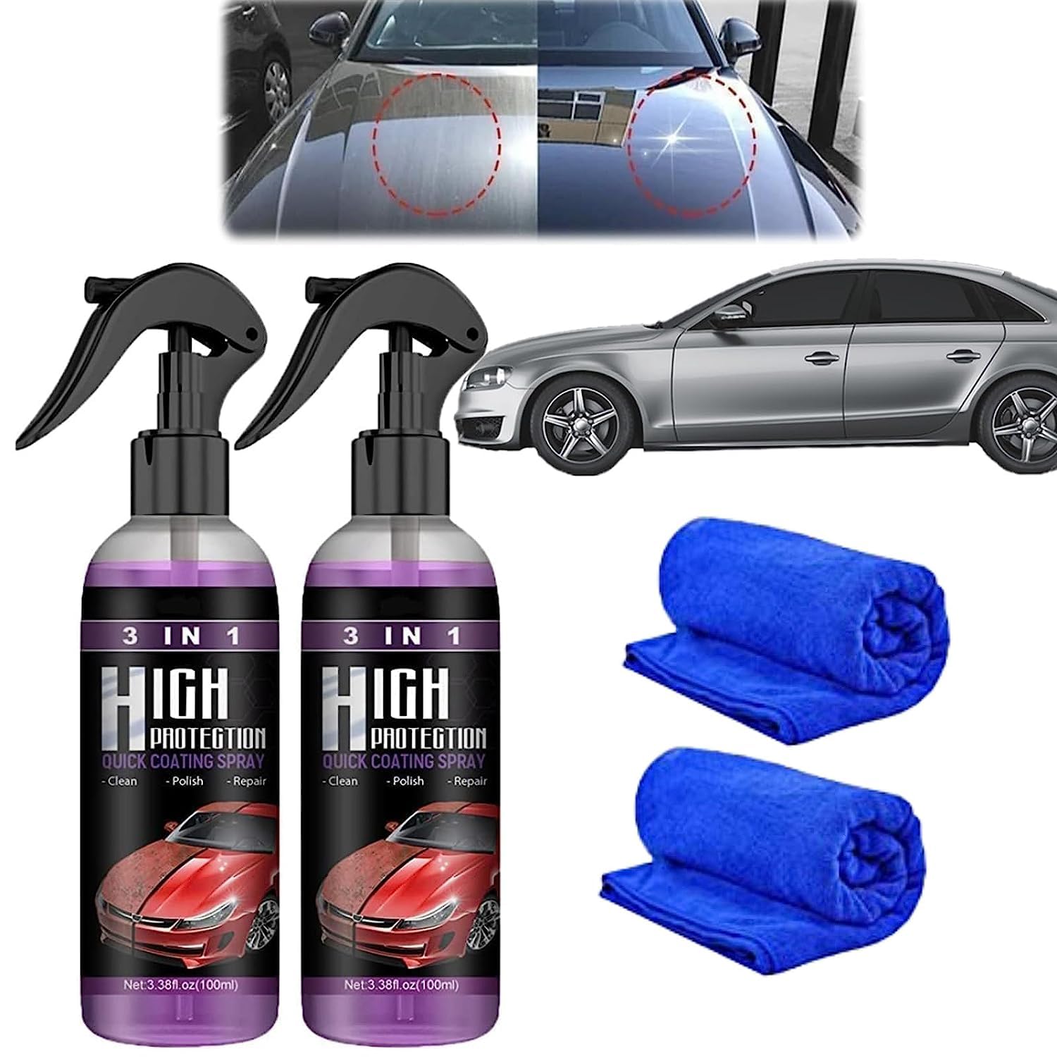3 in 1 High Protection Car Quick Coating Spray, 3 in 1 [...]