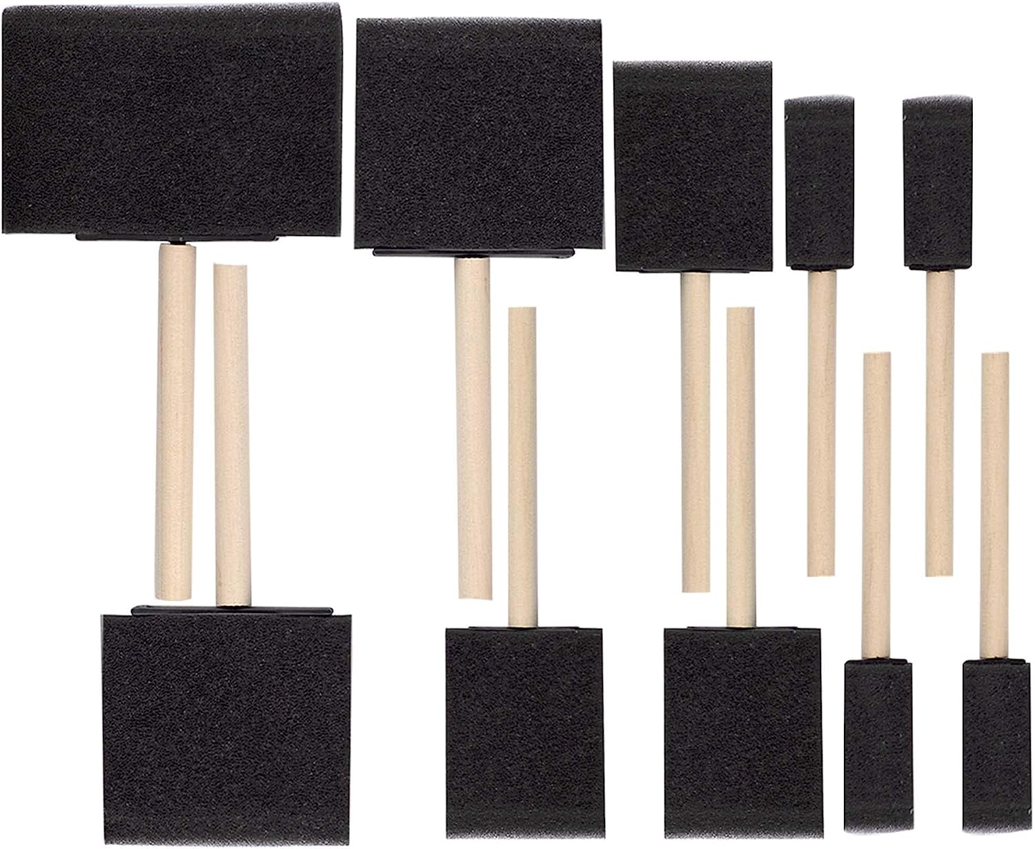 SteadMax 10 Foam Paint Brush Set with Durable Wood [...]