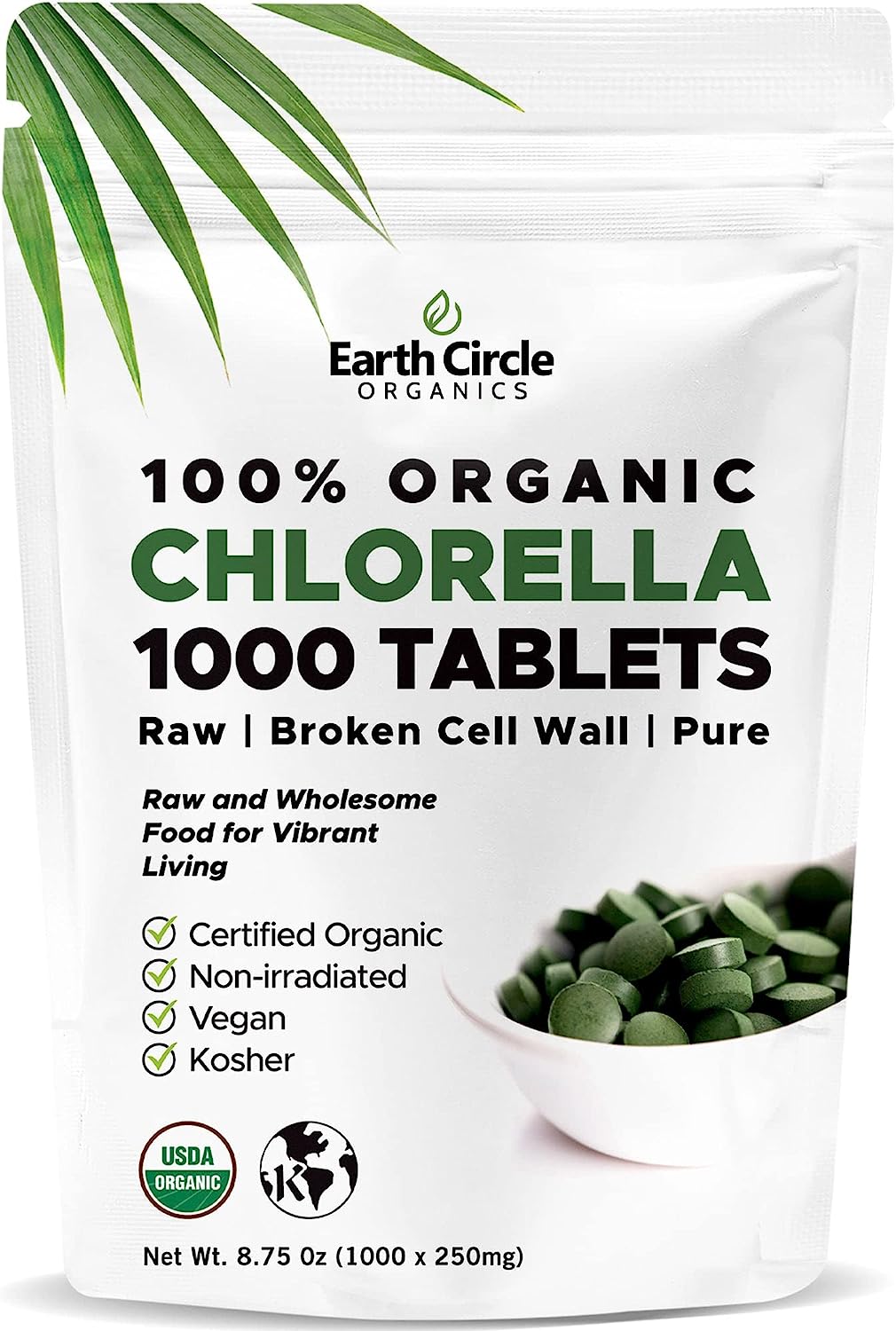 Earth Circle Organics Premium Chlorella Tablets | USDA [...]