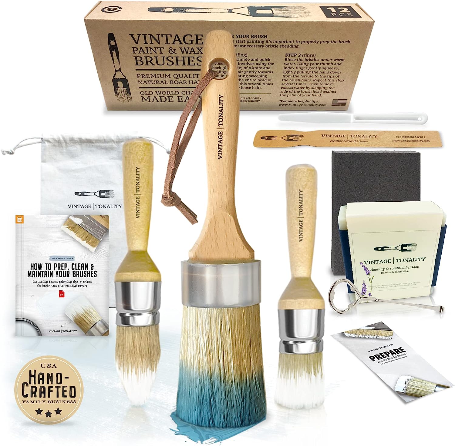 Vintage Tonality Pro Chalk & Wax Paint Brush Set for [...]