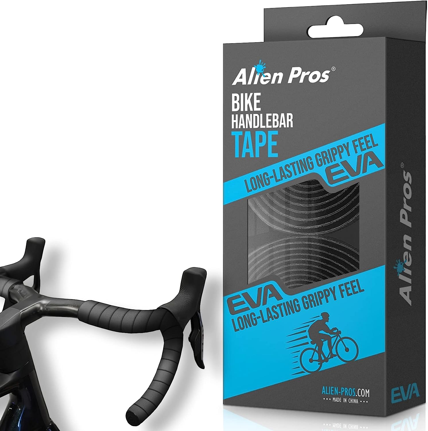 ALIEN PROS Bike Handlebar Tape EVA (Set of 2) Black [...]
