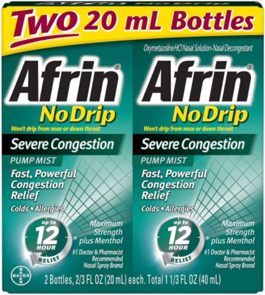 Afrin No Drip Severe Congestion 12 Hours Relief Nasal [...]