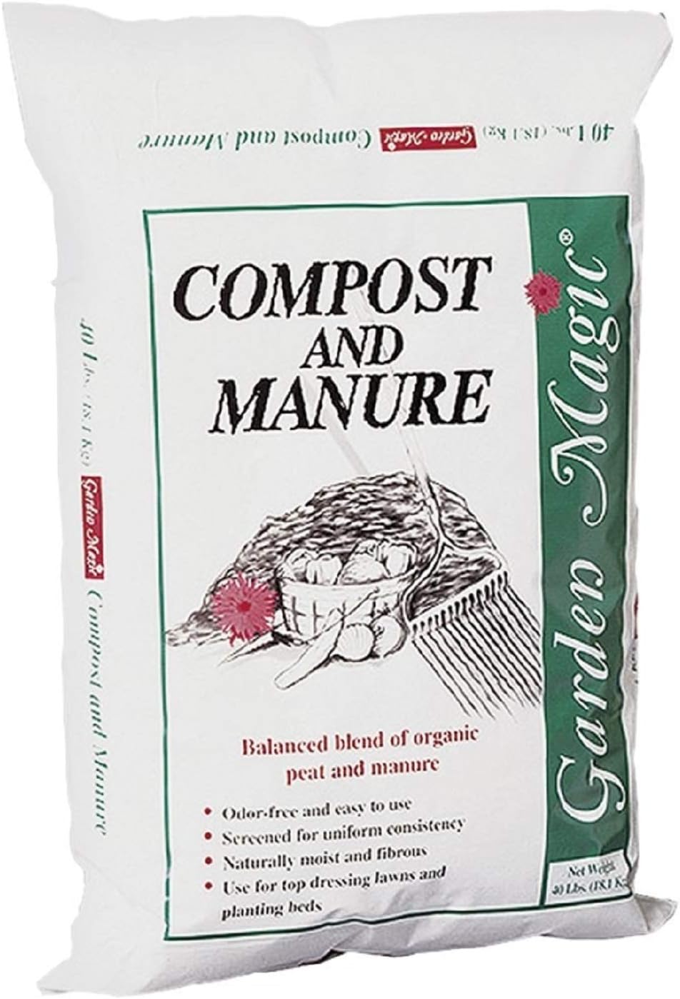 Michigan Peat 5240 Garden Magic Compost and Manure, 40-Pound