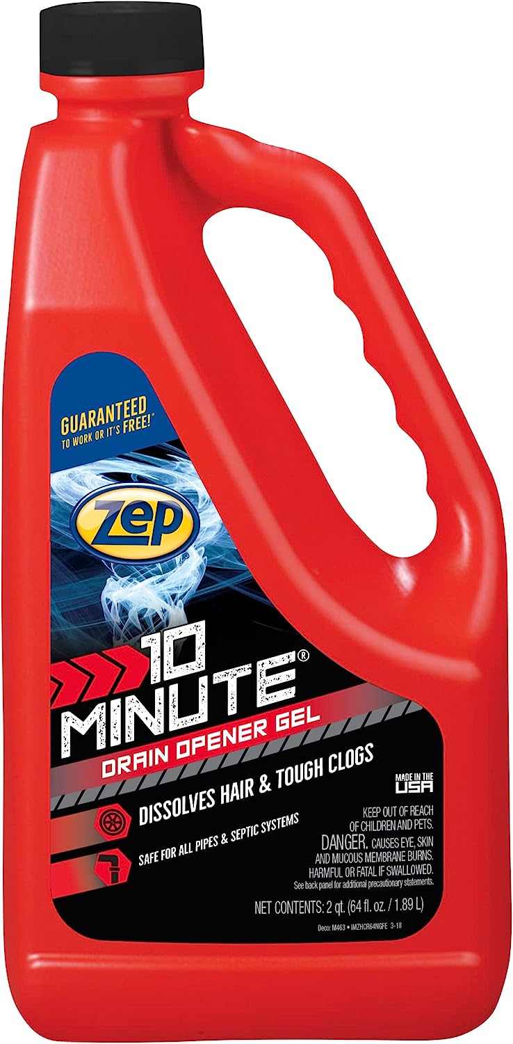 Zep ZHCR64NG6 10 Minutes Hair Clog Remover, 64 oz [...]