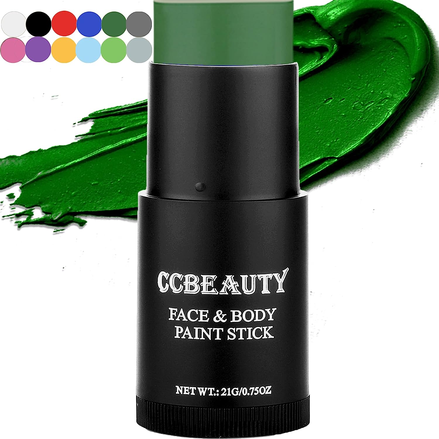 CCBeauty Green Face Body Paint Stick, Dark Green Eye [...]