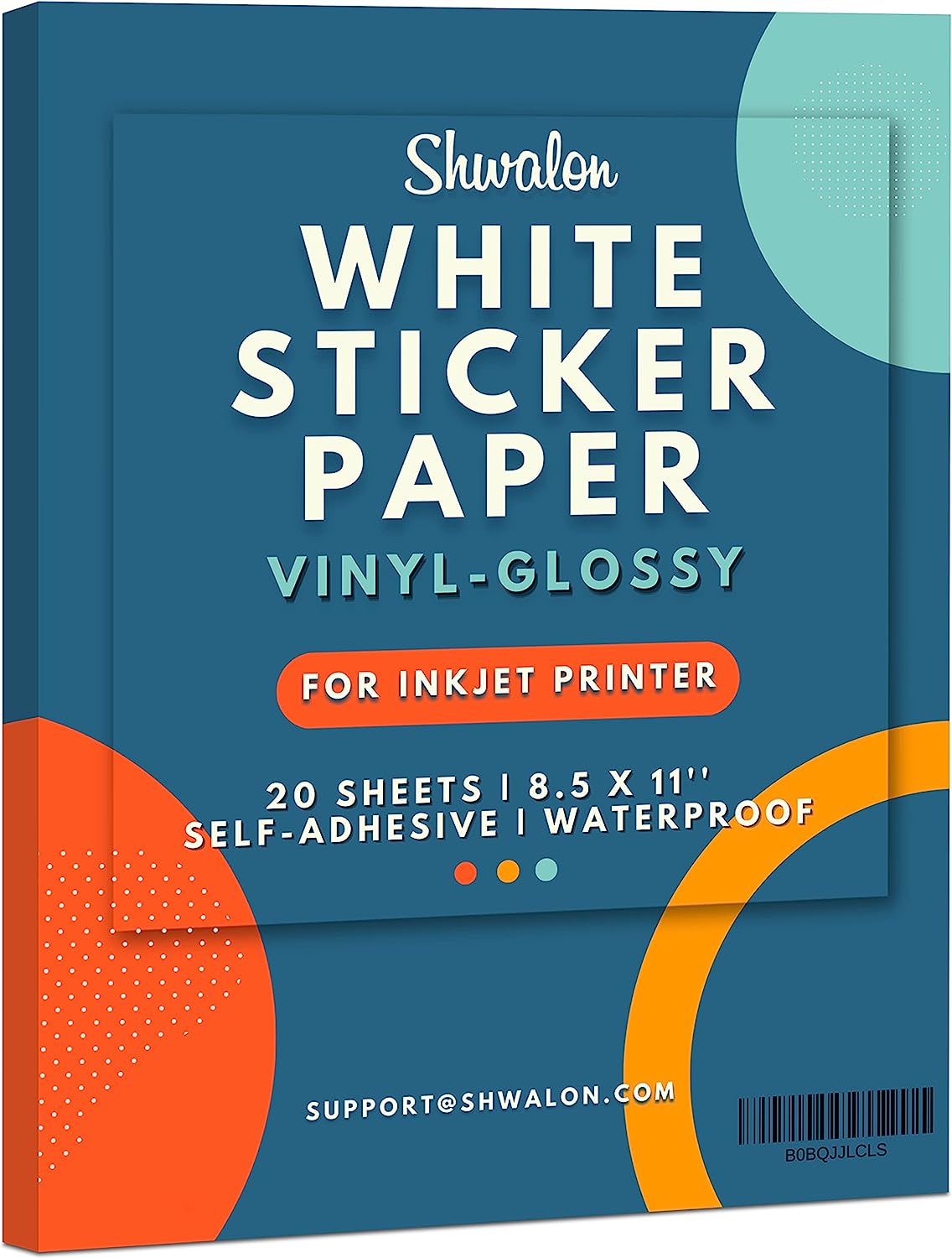 SHWALON 20 Sheets White Vinyl Printable Sticker Paper [...]