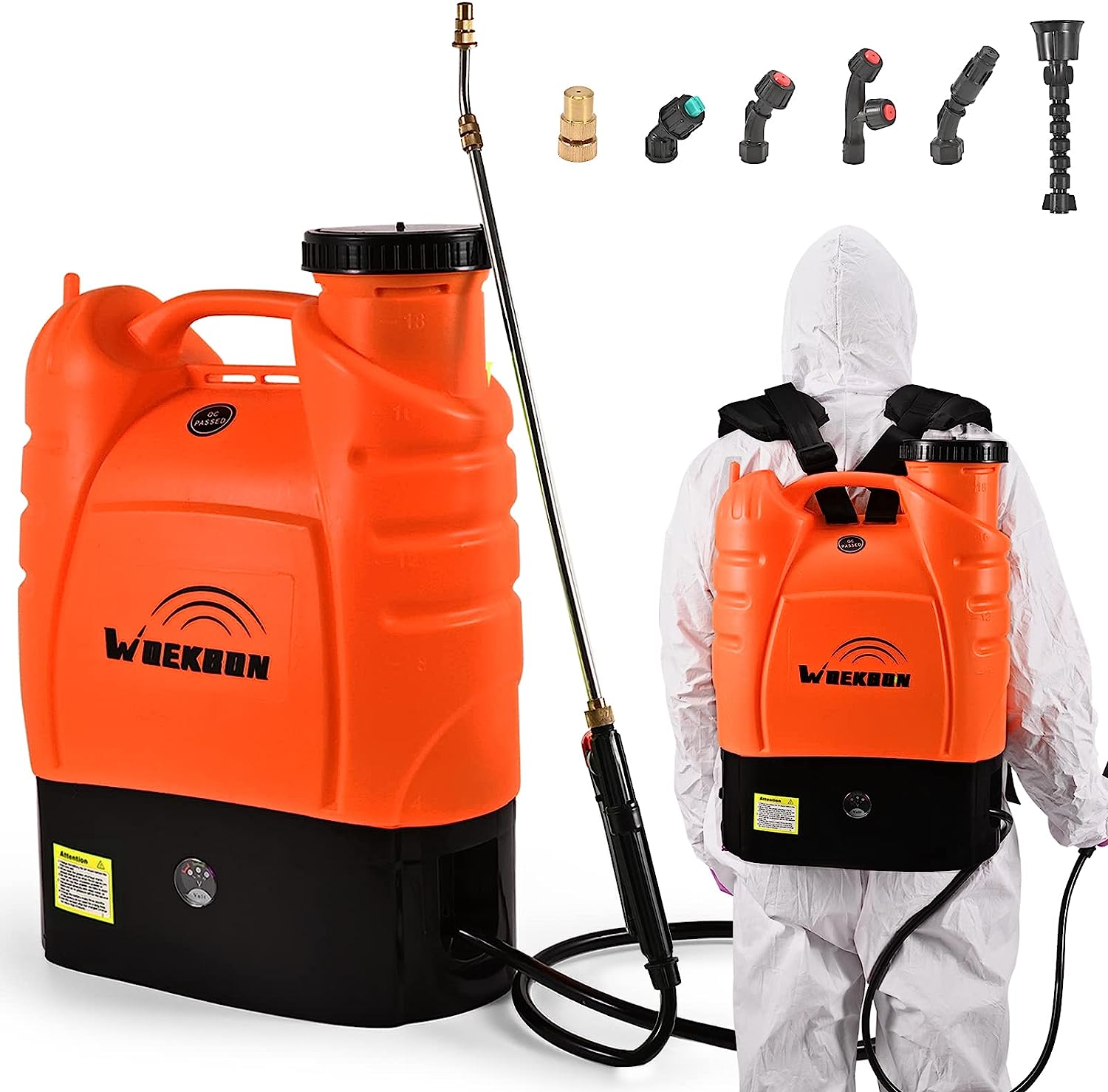 WOEKBON 4 Gallon Battery Powered Backpack Sprayer [...]