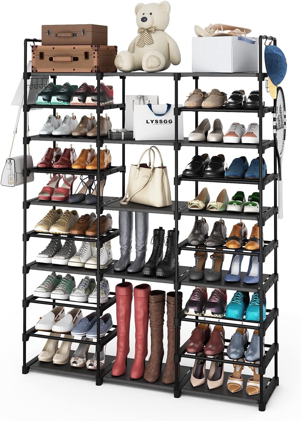 Plzlove 10 Tiers Shoe Rack Organizer for Closet & [...]