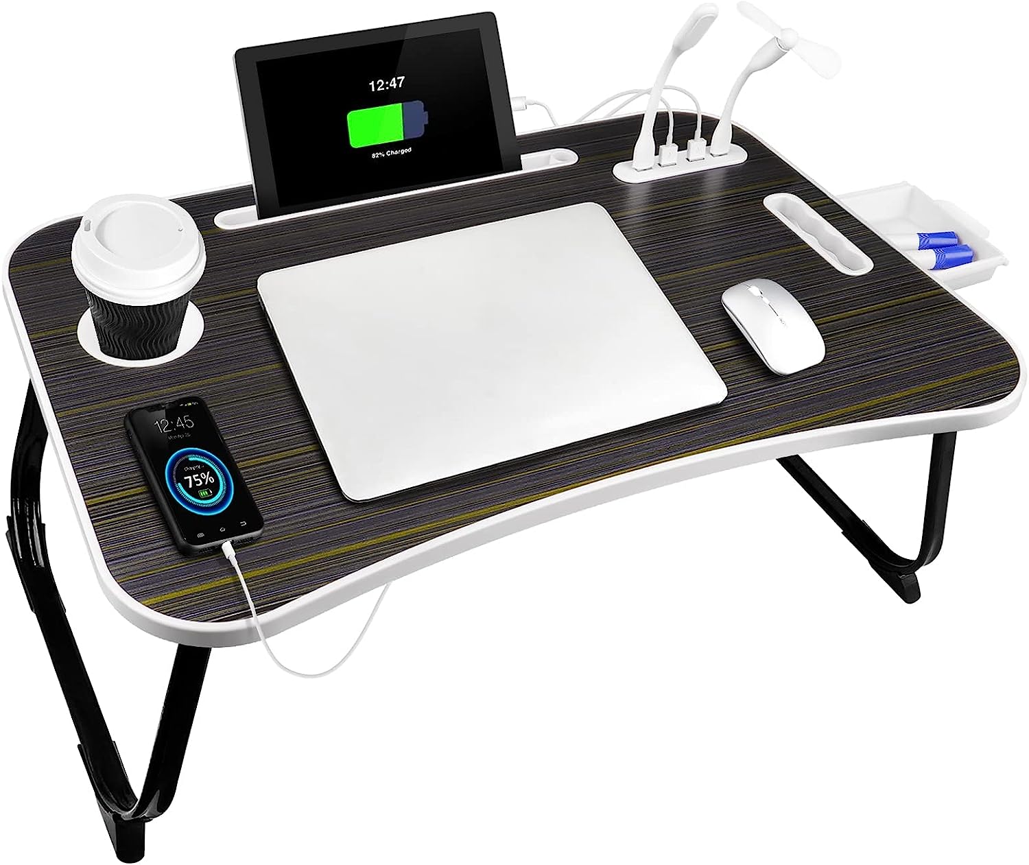 Laptop Bed Desk,Lap Desk Bed Table Tray with USB [...]