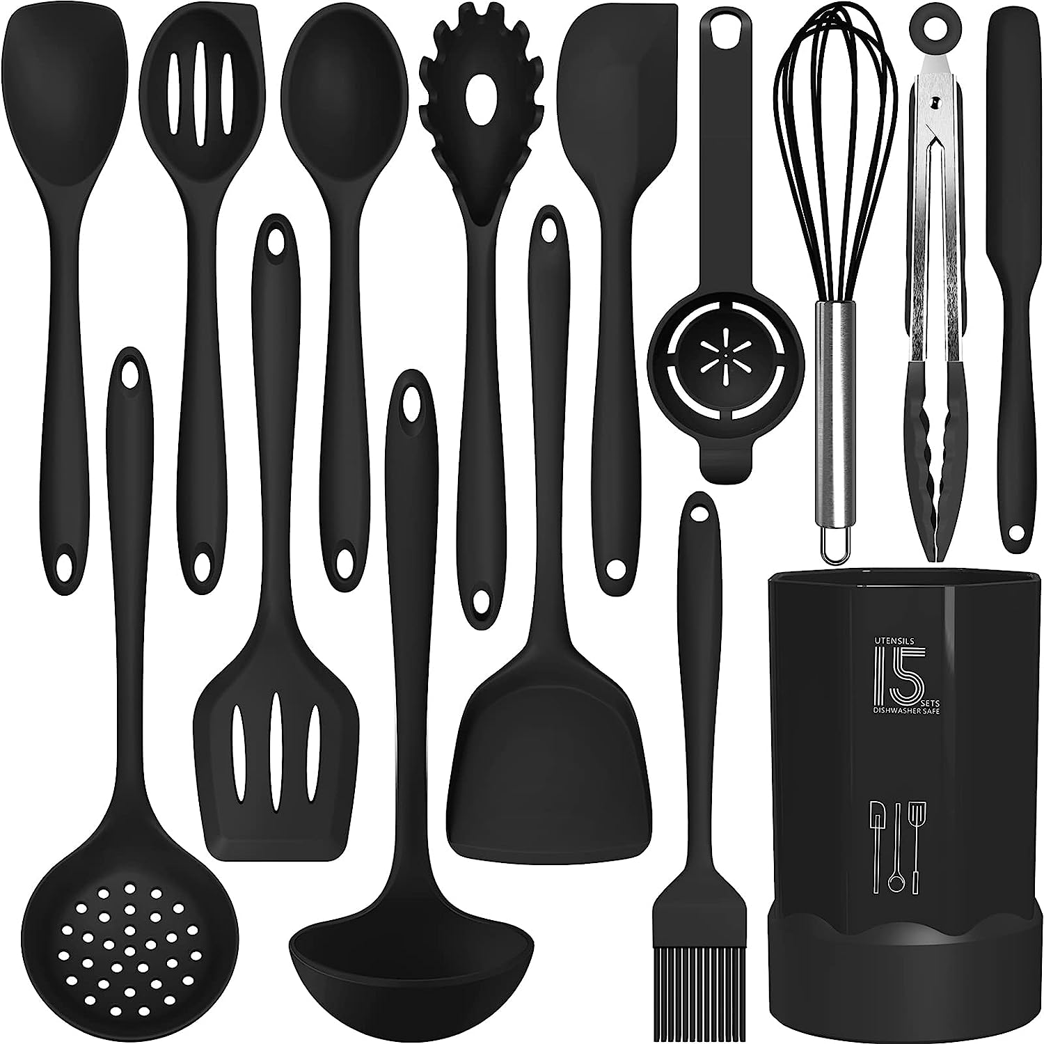 Silicone Cooking Utensils Set - 446°F Heat Resistant [...]