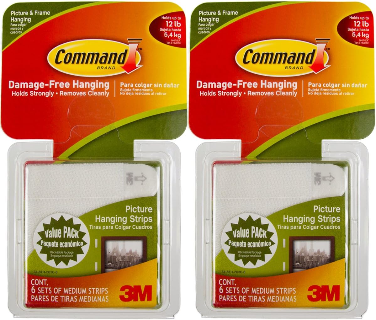 Command 3M 12ct Pack Picture & Frame Hanging Strips [...]