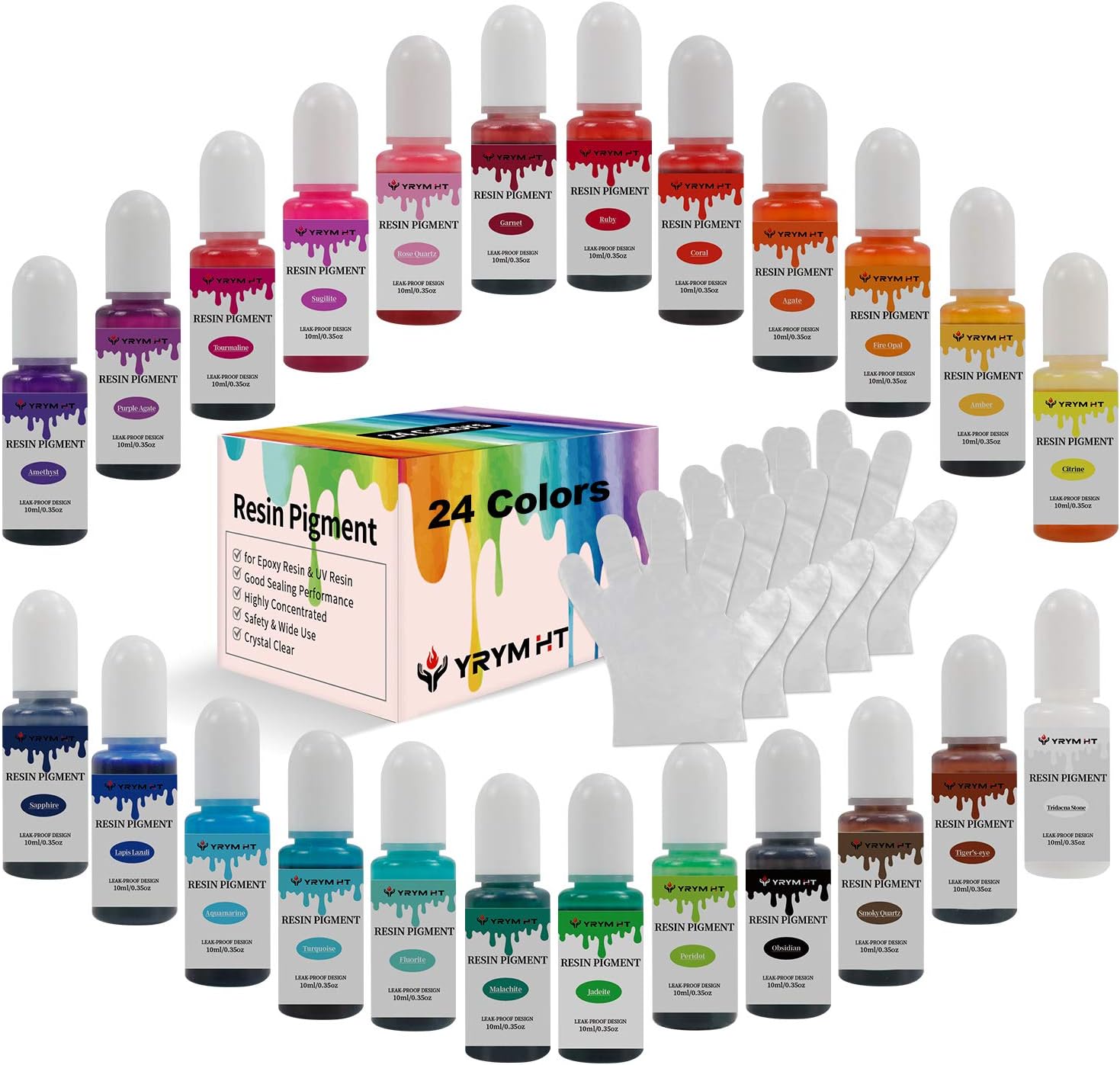 Epoxy Resin Pigment - 24 Colors Transparent Non-Toxic [...]