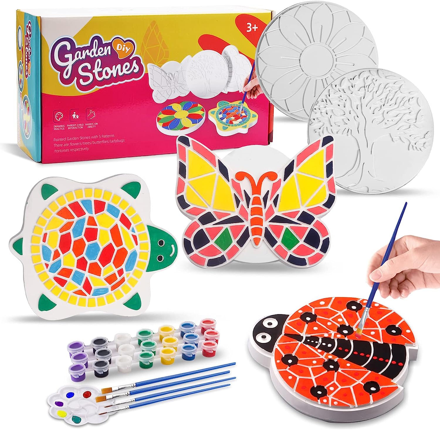 Paint Your Own Stepping Stones, 5-Pack DIY Ceramic [...]