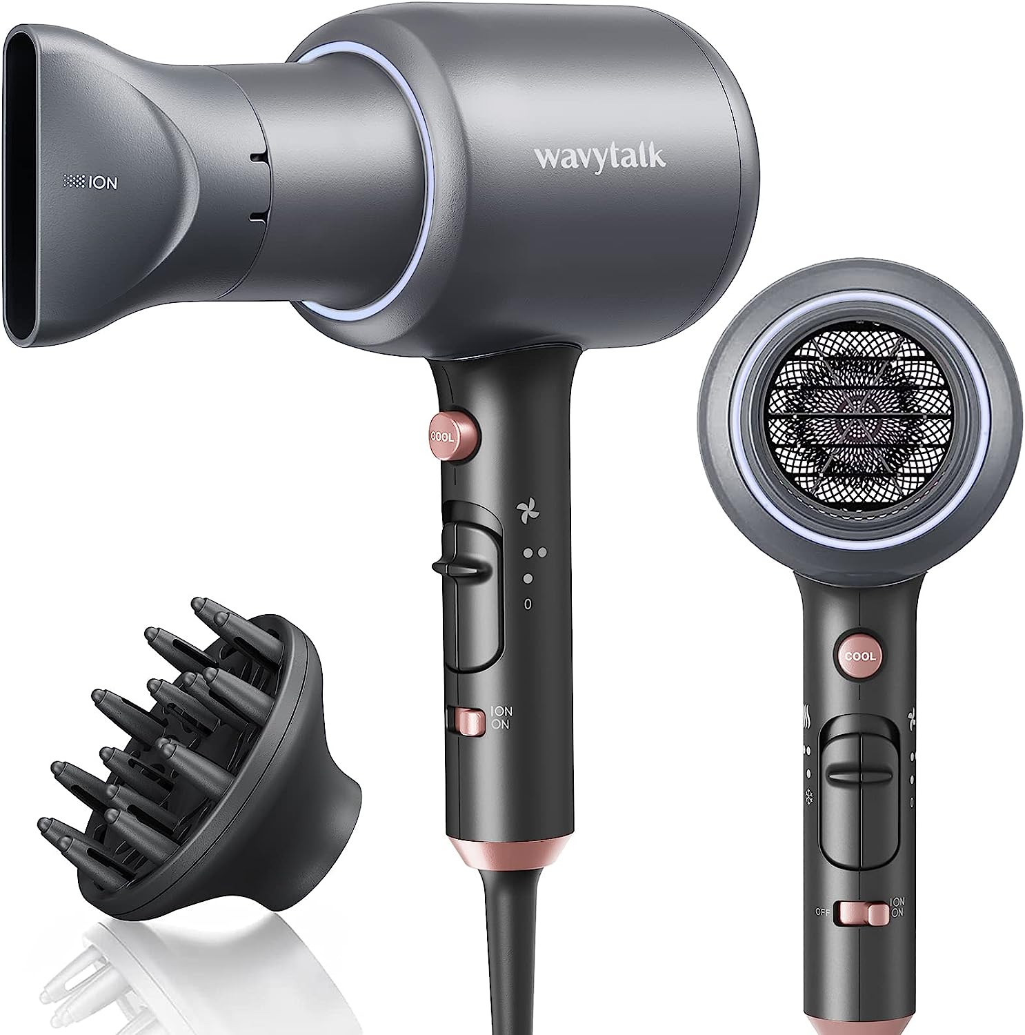 Wavytalk Ionic Hair Blow Dryer with Diffuser for Curly [...]