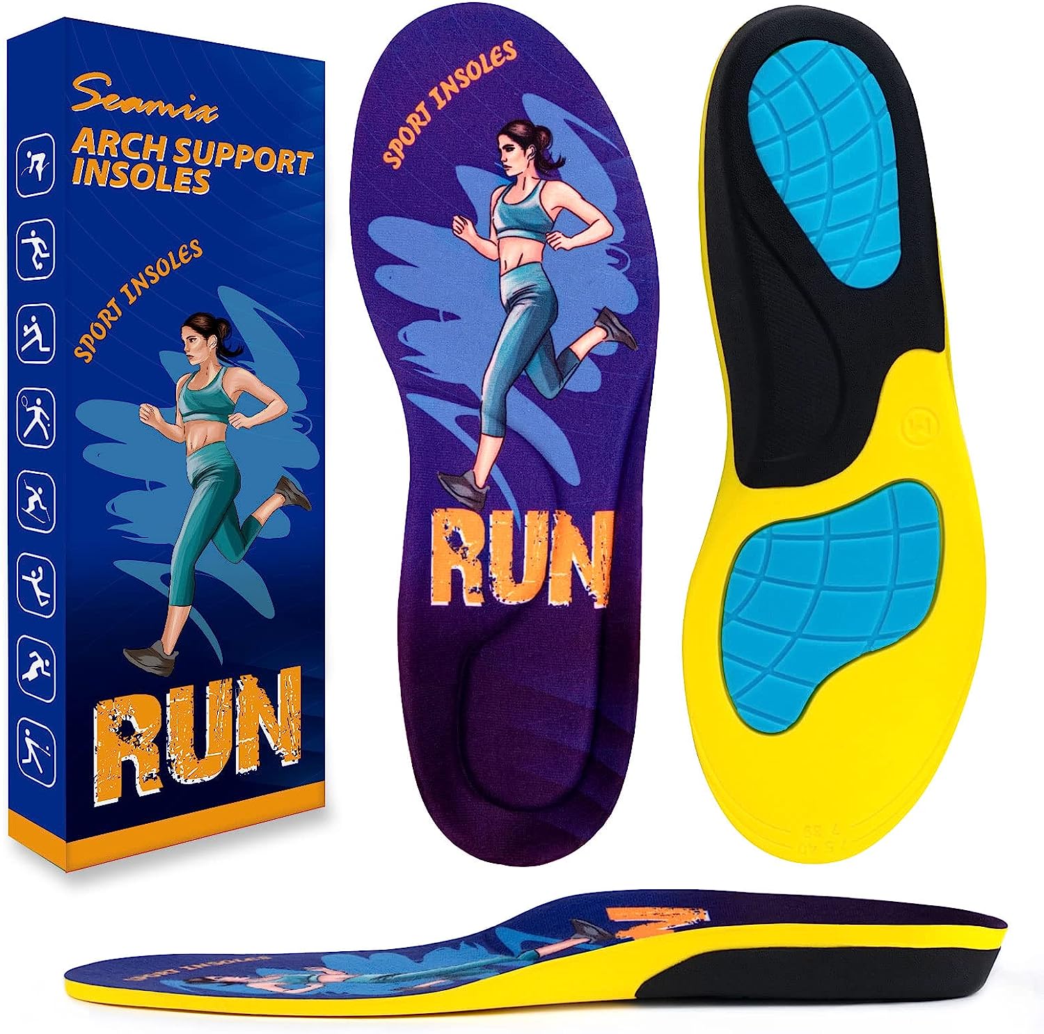 Seamix Running shoe inserts for Women&Men - Shock [...]