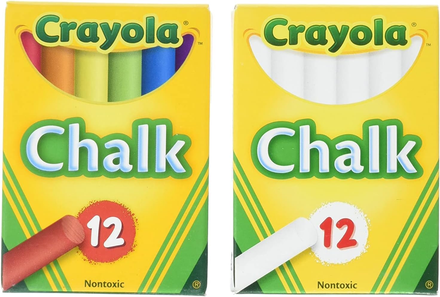 Crayola Non-Toxic White Chalk(12 ct box)and Colored [...]