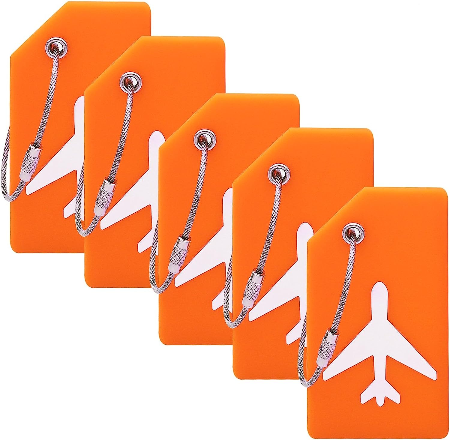 5Pack Silicone Luggage Tag with Name ID Card Perfect [...]