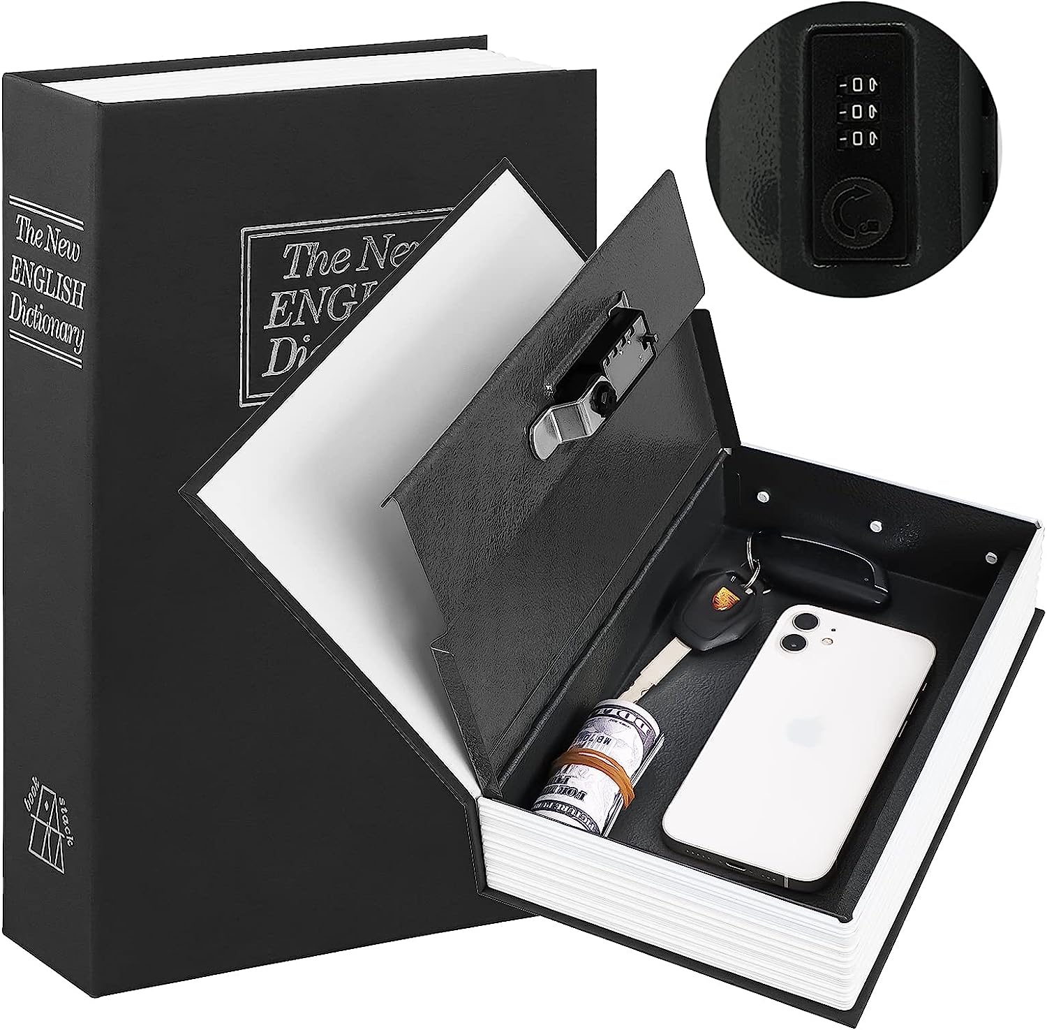 KYODOLED Diversion Book Safe with Combination Lock, [...]