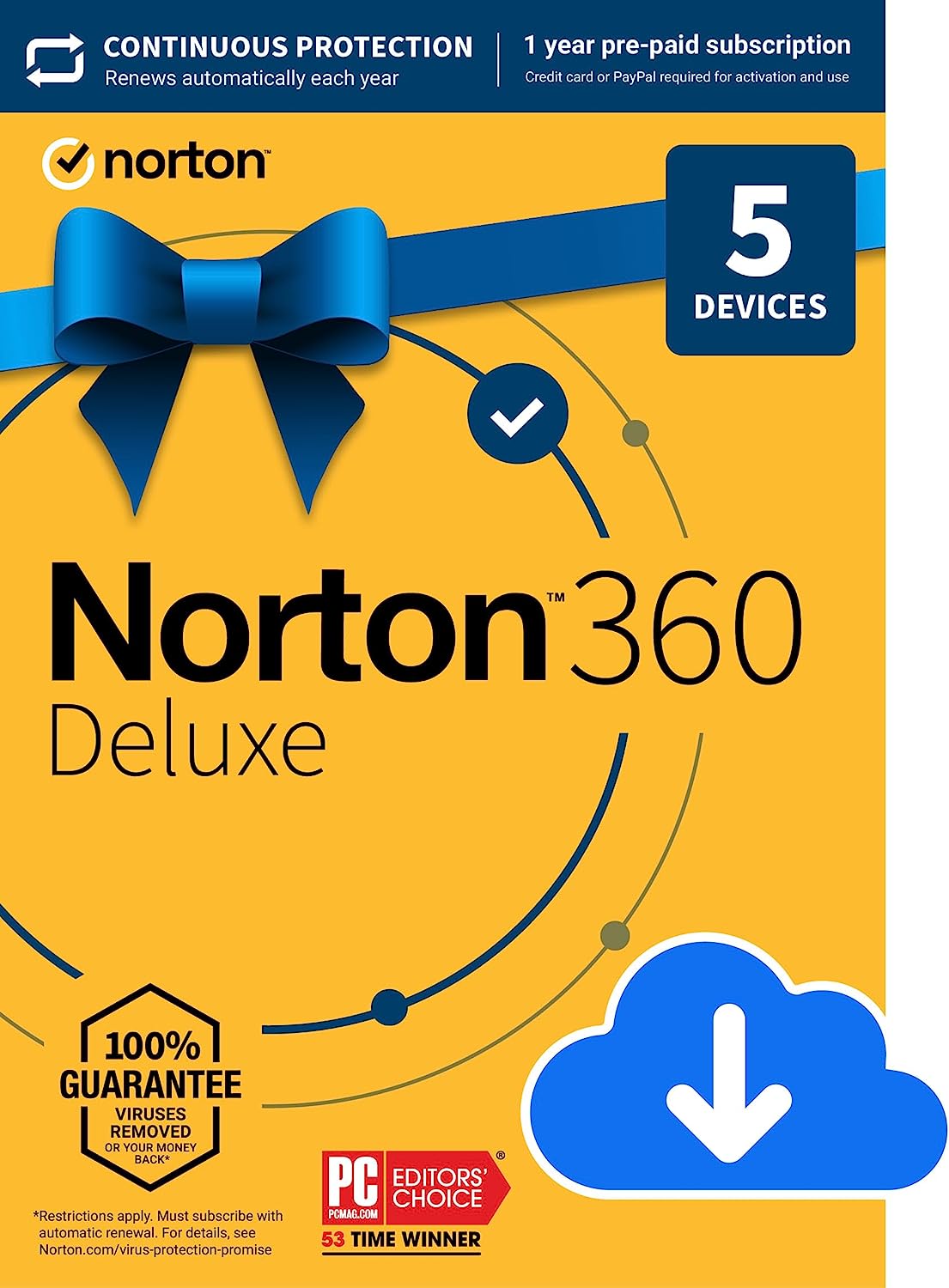 Norton 360 Deluxe 2023, Antivirus software for 5 [...]